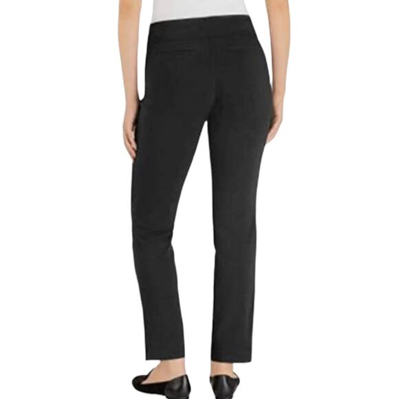 Hilary Radley High Rise Trousers Women M Black Pull On Crop Pant Business Casual - Picture 2 of 11